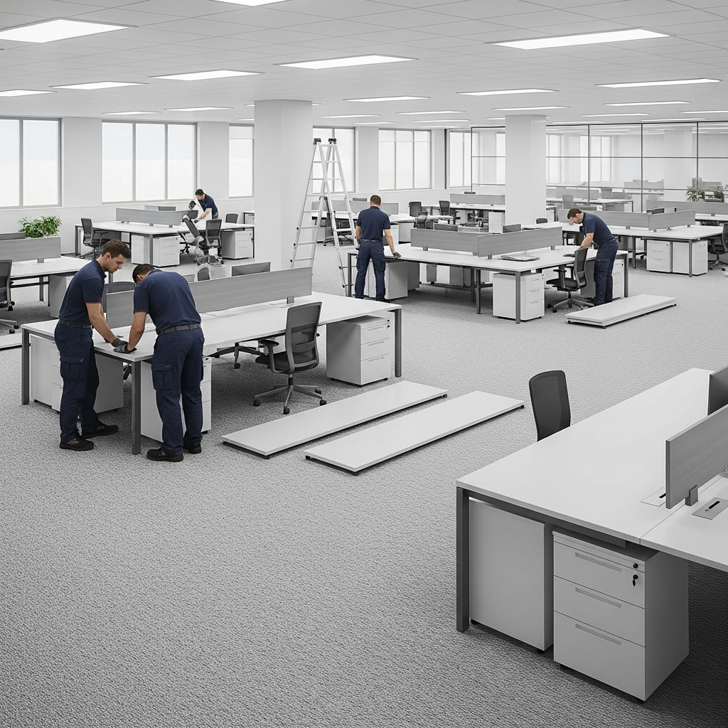 montagem ambientes corporativos BH, mão de obra qualificada, mobiliário corporativo, divisórias corporativas, cabeamento elétrico rede, remanejamento escritório, assistência técnica mobiliário, soluções integradas MG, ergonomia corporativa, infraestrutura escritórios,