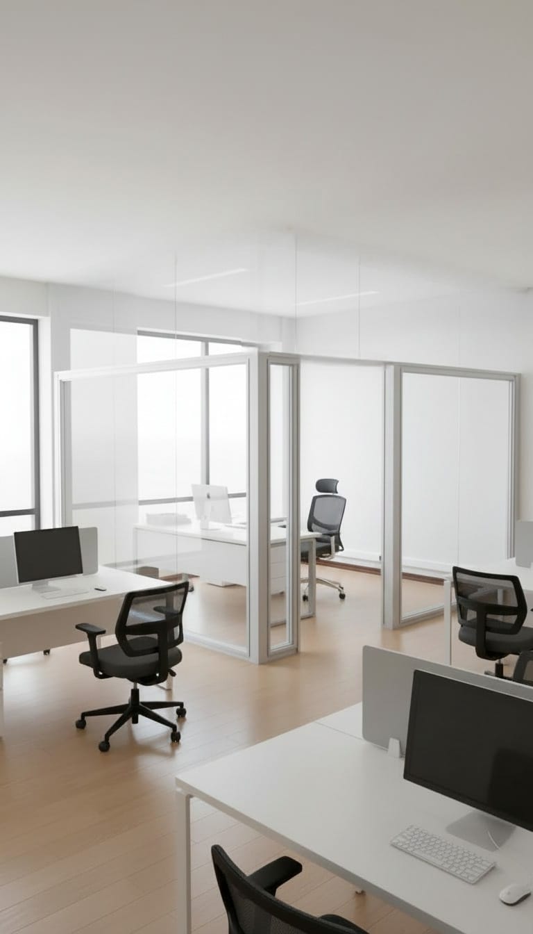 divisórias corporativas, painéis baixos para escritório, biombos corporativos, divisórias em vidro, divisórias em MDF, privacidade no escritório, layout corporativo, ambiente corporativo planejado, mobiliário corporativo, divisórias para atendimento, divisórias para gestores, projeto de interiores corporativos, escritório integrado, soluções corporativas B2B, Interiores Soluções Corporativas, Interiores Corporativos, Interiores Corporativos BH, Interiores Corporativos MG, Arquitetura MG, Empresas MG, Design de Interiores,