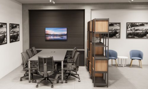 sala de reunião com conectividade, mesa de reunião com tomada, tecnologia para salas corporativas, videoconferência em escritório, ambiente de reunião moderno, conectividade em salas corporativas, caixas de tomada embutidas, móveis corporativos tecnológicos, infraestrutura para reuniões, automação de sala de reunião, mobiliário para reuniões, escritório híbrido, design corporativo funcional,