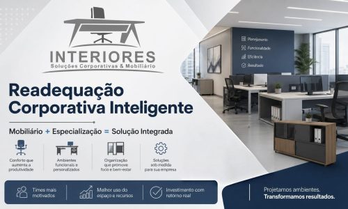 readequação de layout corporativo, mobiliário corporativo, divisória corporativa, solução integrada mobiliário, projeto de escritório, consultoria de layout, montagem de mobiliário, cabine acústica, remanejamento de escritório, mesas de trabalho ergonômicas, armários corporativos, divisória de vidro, painel divisório, mobiliário modular, espaço corporativo, layout inteligente, gaveteiros volantes, lockers corporativos, instalação de mobiliário, serviço de montagem corporativo, adequação de espaço corporativo, divisória cega MDF, piso elevado corporativo, cabeamento de rede, assistência técnica mobiliário, orçamento mobiliário corporativo, escritório moderno, reforma de escritório, design de interiores corporativo, mobiliário para home office, plataforma de trabalho, mesas de reunião, gaveteiros fixos, armários altos, armários baixos, divisória acústica, painéis suspensos, contato empresa mobiliário, Interiores Soluções Corporativas,