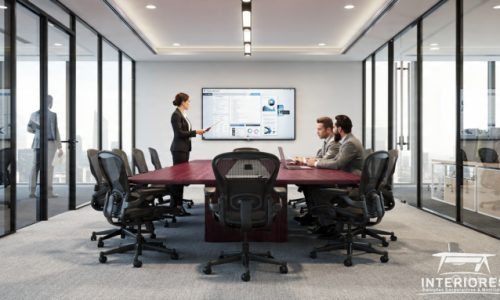 sala de reunião, mesa com caixa de tomadas, divisória em vidro, conectividade corporativa, mesa corporativa, divisória piso teto vidro, vidro com persianas, vidro polarizado, caixa de tomadas embutida, infraestrutura de rede, cabeamento elétrico, piso elevado, tomadas USB, ambiente corporativo premium, tomada de decisão, reuniões produtivas, credibilidade da empresa, imagem corporativa, Interiores Corporativos, mobiliário corporativo,